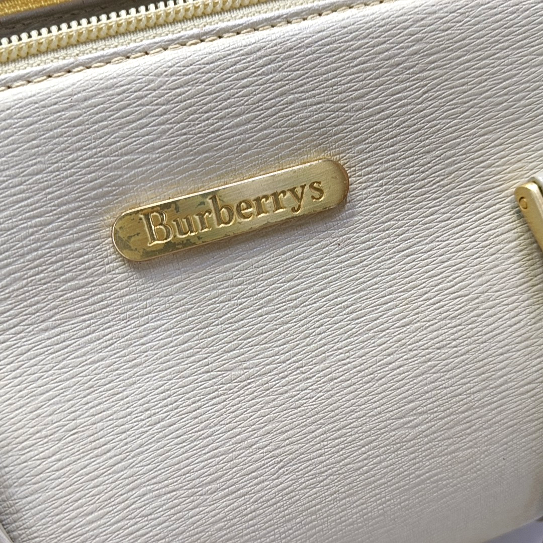 BURBERRY Beige Leather Tote Bag Golden hardware-(SKU)-944138896