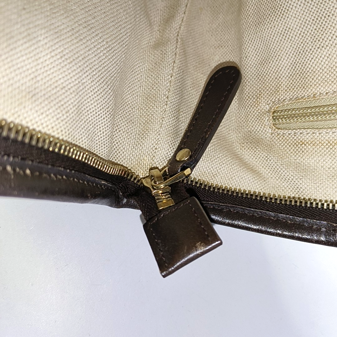 GUCCI Tote bag Ebony Coated Canvas Monogrammed Handbag Silver Hardware-(SKU)-953201451