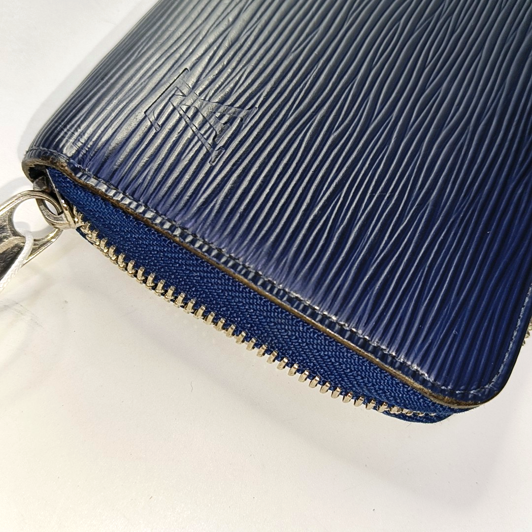 LOUIS VUITTON 深蓝色EPI牛皮水波纹钱包 Silver Hardware-(SKU)-955956837