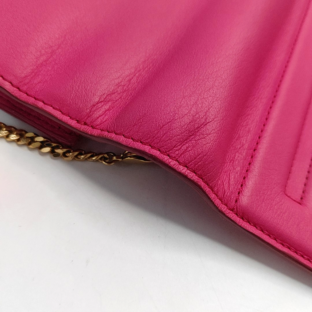 FENDI Tube Fuchsia cowhide quilted single shoulder bag crossbody bag Golden hardware Removable shoulder strap-(SKU)-951180013