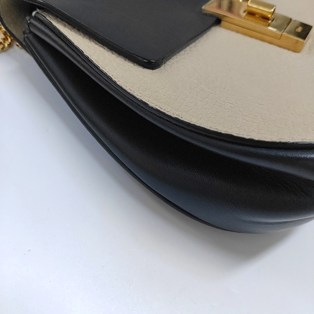 Chloé Drew Medium size Beige Cowhide Piglet Bag with Shoulder and Crossbody Strap Golden hardware-(SKU)-955598189