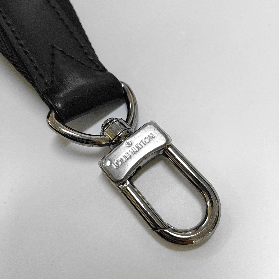 LOUIS VUITTON TRIO Black Coated Canvas Monogram Crossbody Bag Shoulder Bag with Detachable Strap-(SKU)-969076544