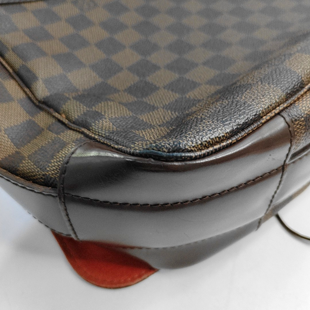 LOUIS VUITTON BASTILLE Brown Coated Canvas Checkered Single Shoulder Bag Crossbody Golden hardware-(SKU)-954553380