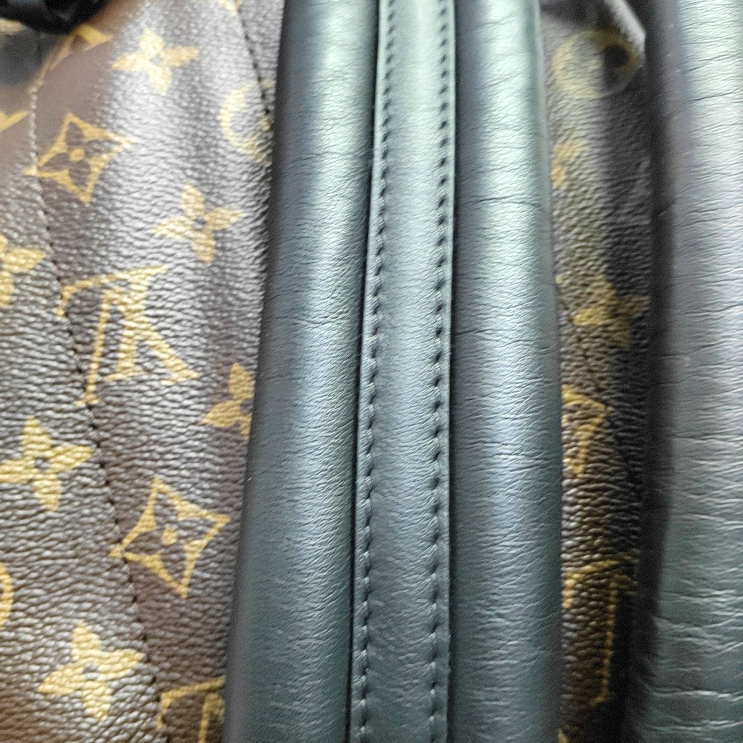 LOUIS VUITTON PALM SPRINGS Small Brown Coated Canvas Monogram Double-Handle Shoulder Bag, Gold Hardware-(SKU)-968611090