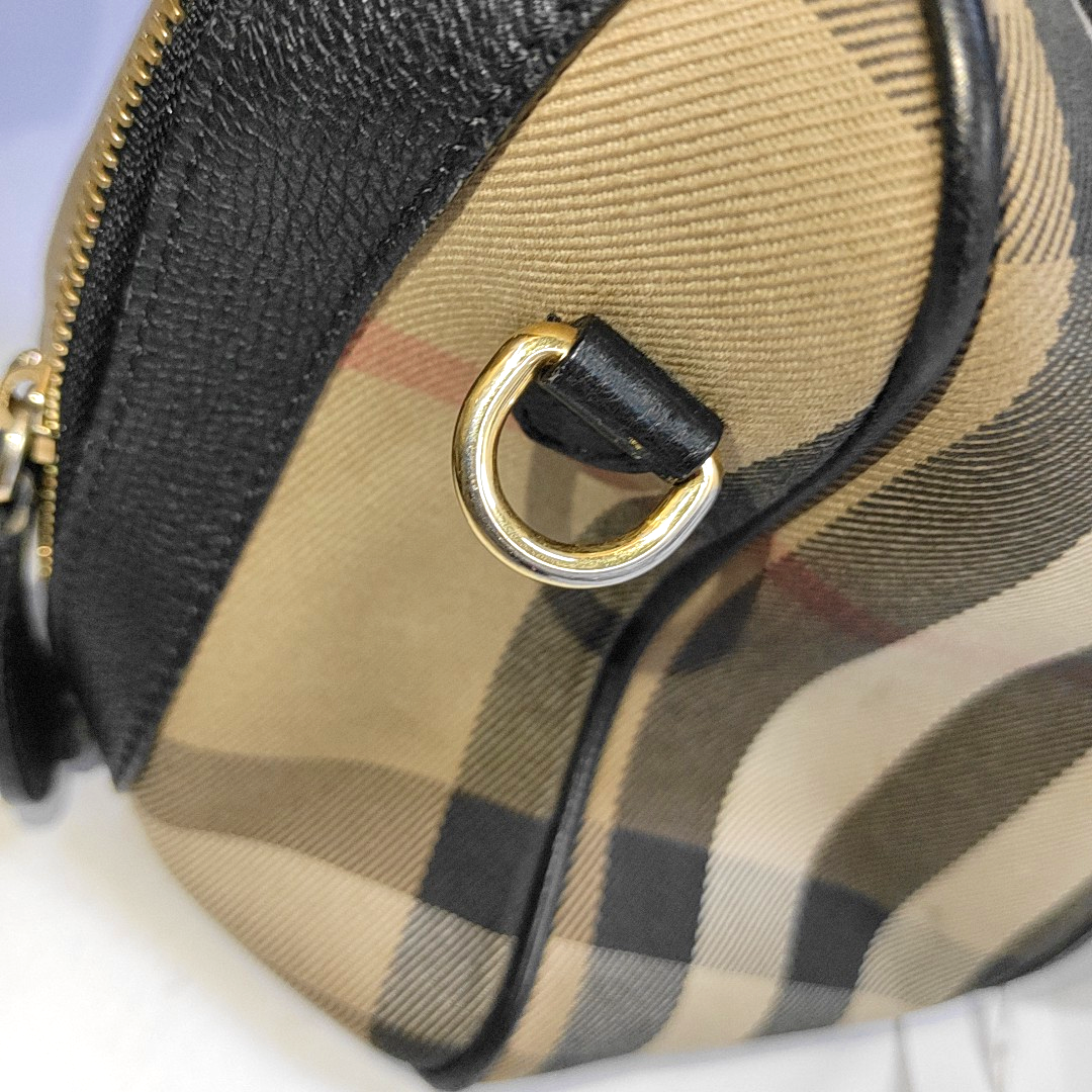BURBERRY Alchester Multicolor Canvas Handbag Golden hardware-(SKU)-939790011