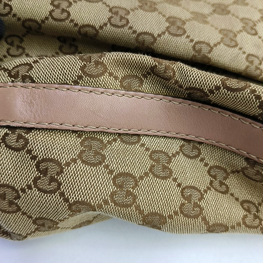 GUCCI Sukey Khaki Canvas Monogram Tote Bag Single Shoulder Bag Golden hardware-(SKU)-951940083