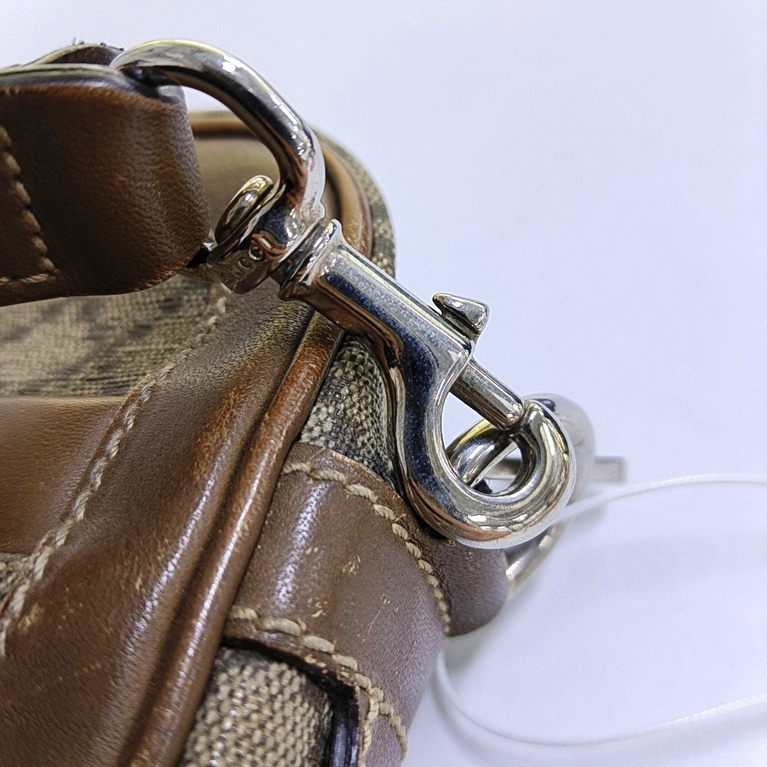 GUCCI GG Blooms Small size Khaki Calfskin Printed Handbag Silver Hardware-(SKU)-948628450