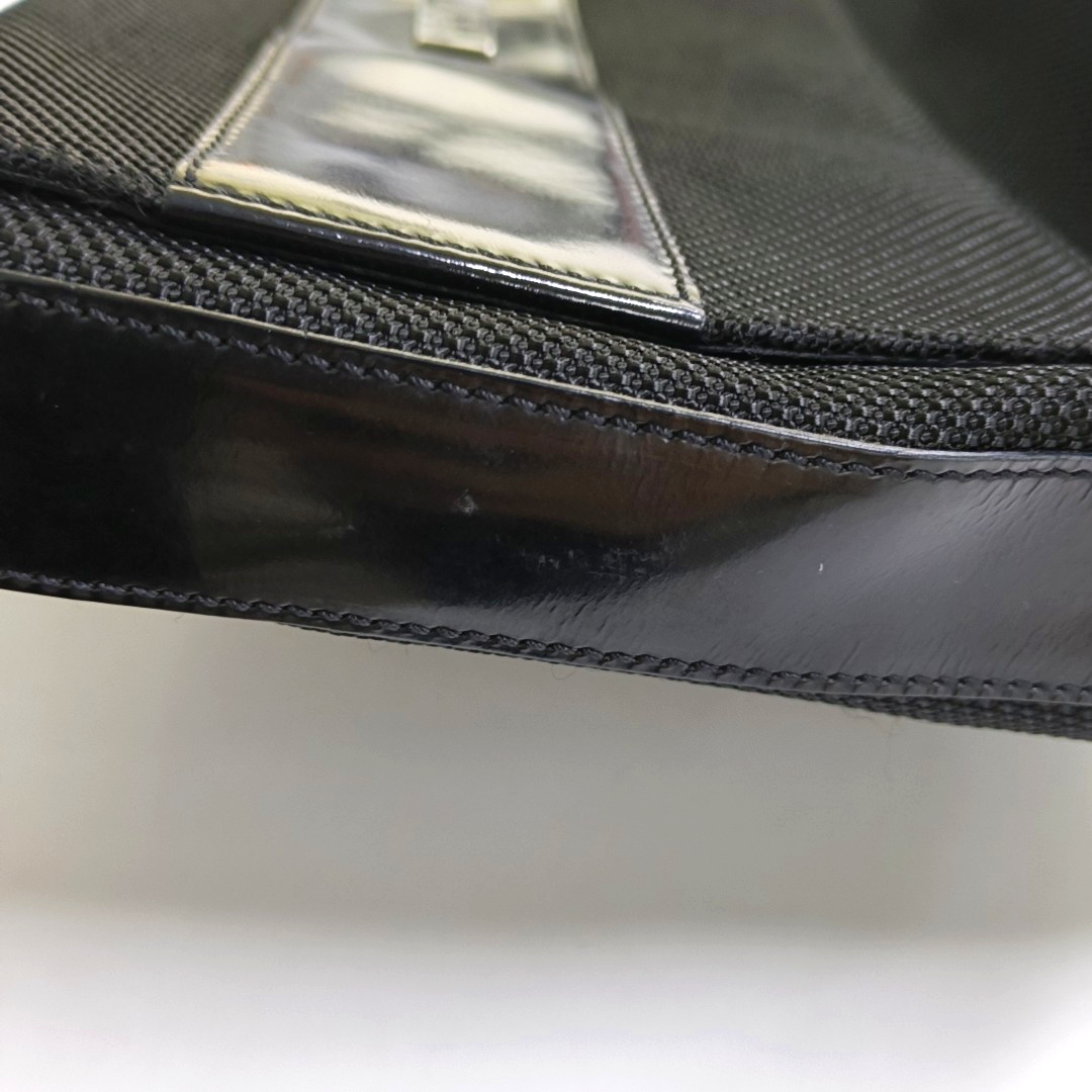 CELINE Black fabric crossbody bag shoulder bag Silver Hardware-(SKU)-946436005