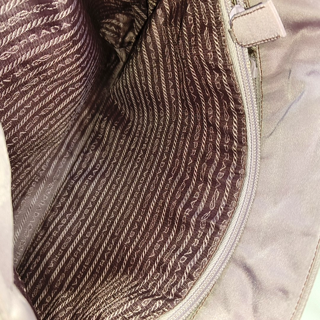 PRADA Tote bag Lavender Nylon Logo Tote Bag Single Shoulder Bag Silver Hardware-(SKU)-13802237