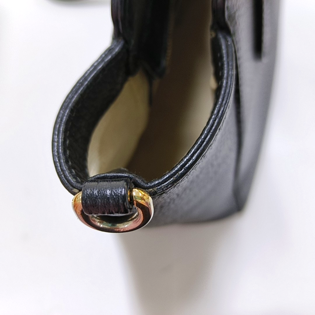 GUCCI Swing Black Cowhide Single Shoulder Bag Tote Bag Golden hardware Removable shoulder strap-(SKU)-954725324