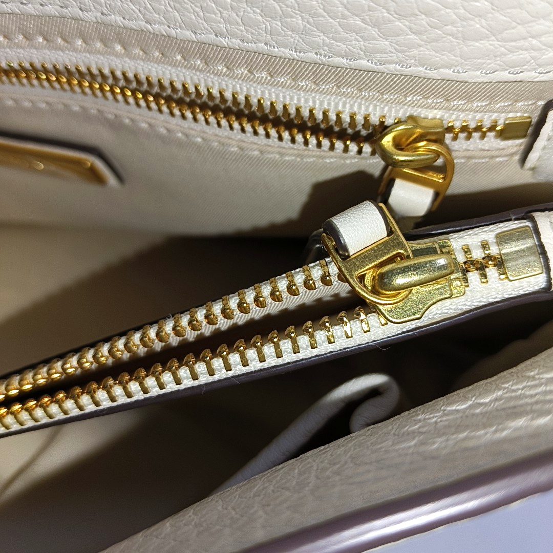 TORY BURCH Chelsea White Leather Crossbody Shoulder Bag Handbag Golden hardware-(SKU)-937687328