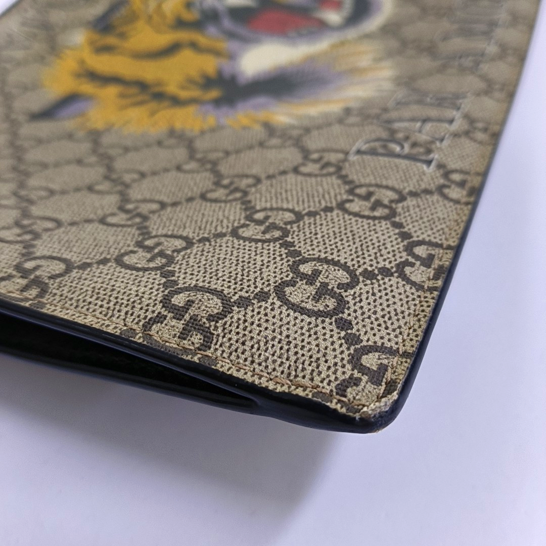 GUCCI GG Supreme Brown Coated Canvas Monogram Printed Clutch Silver Hardware-(SKU)-958361759
