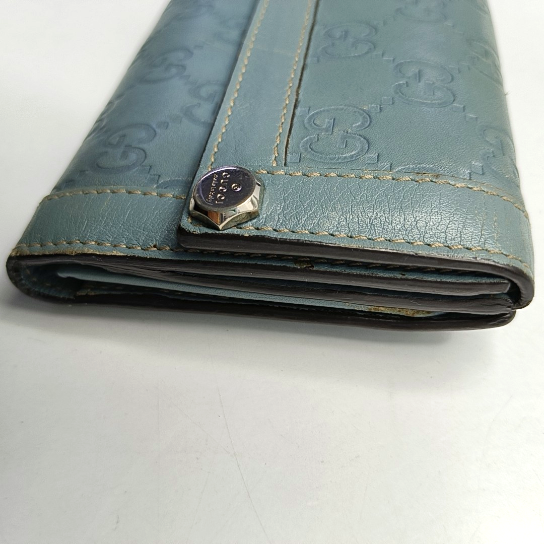 GUCCI Green Calfskin Monogram Embossed Wallet Golden hardware-(SKU)-953039436