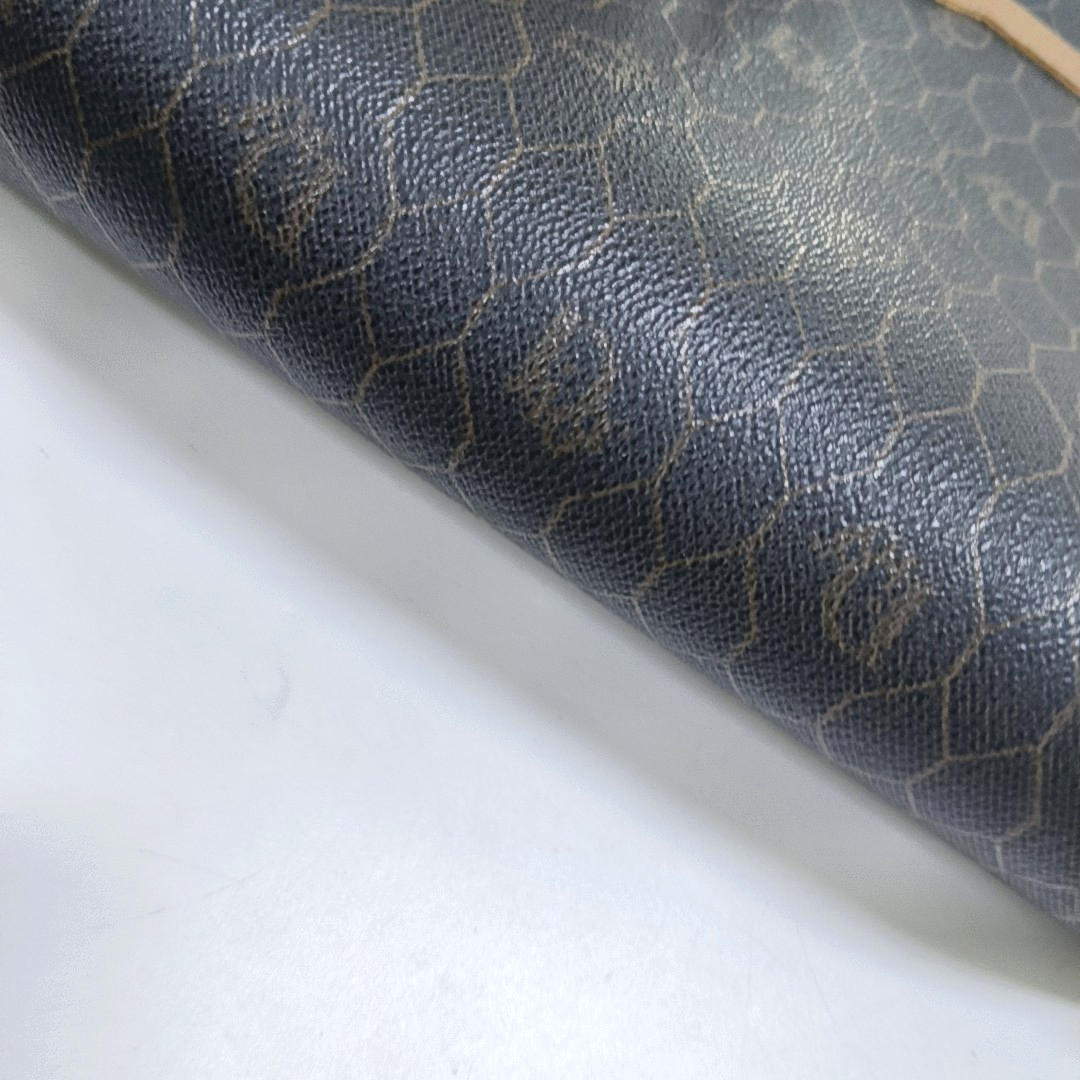 DIOR Black Coated Canvas Printed Handbag Golden hardware-(SKU)-957963351