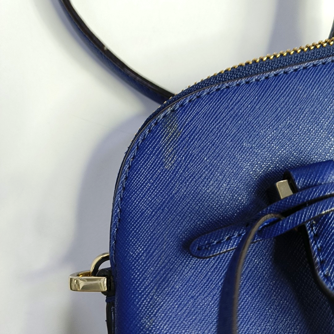 Kate Spade Blue Leather Single Shoulder Bag Crossbody Bag Tote Bag Golden hardware Removable shoulder strap-(SKU)-951856762
