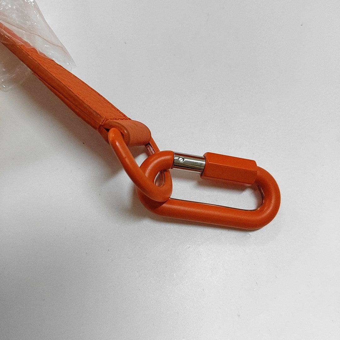 LOUIS VUITTON SOFT TRUNK Orange Leather Monogram Damier Ebene Shoulder Bag Tote Bag Crossbody Silver Hardware Removable Shoulder Strap-(SKU)-966422103