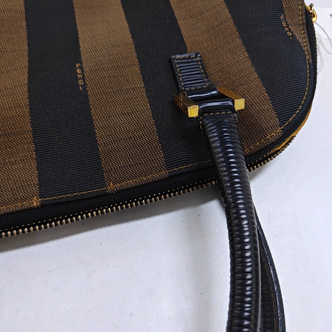 FENDI Brown Canvas Handbag Golden hardware-(SKU)-948418189