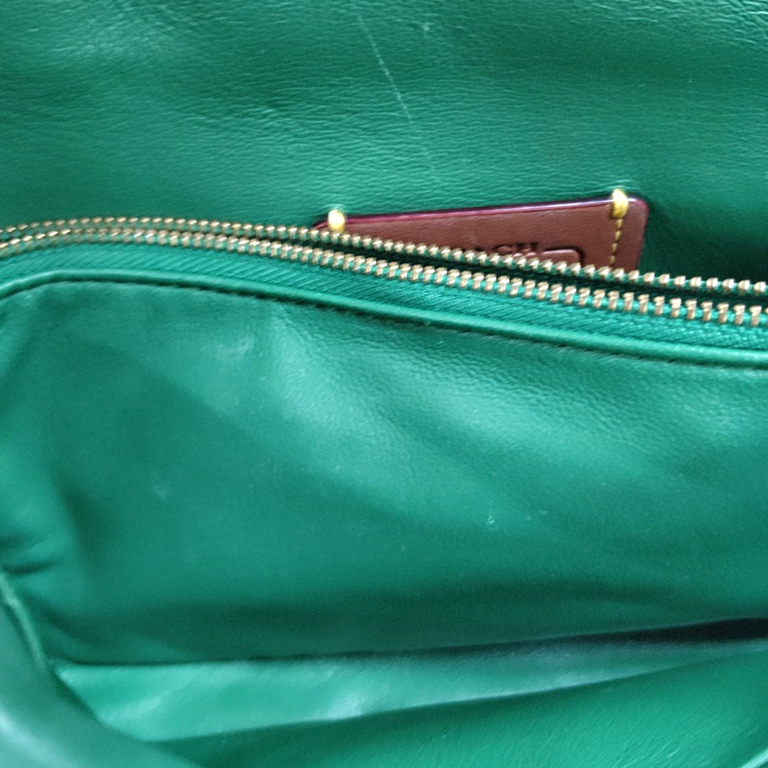 COACH PILLOW TABBY 26 Green Cowhide Crossbody Handbag Single Shoulder Bag Golden hardware shoulder straps-(SKU)-13671839