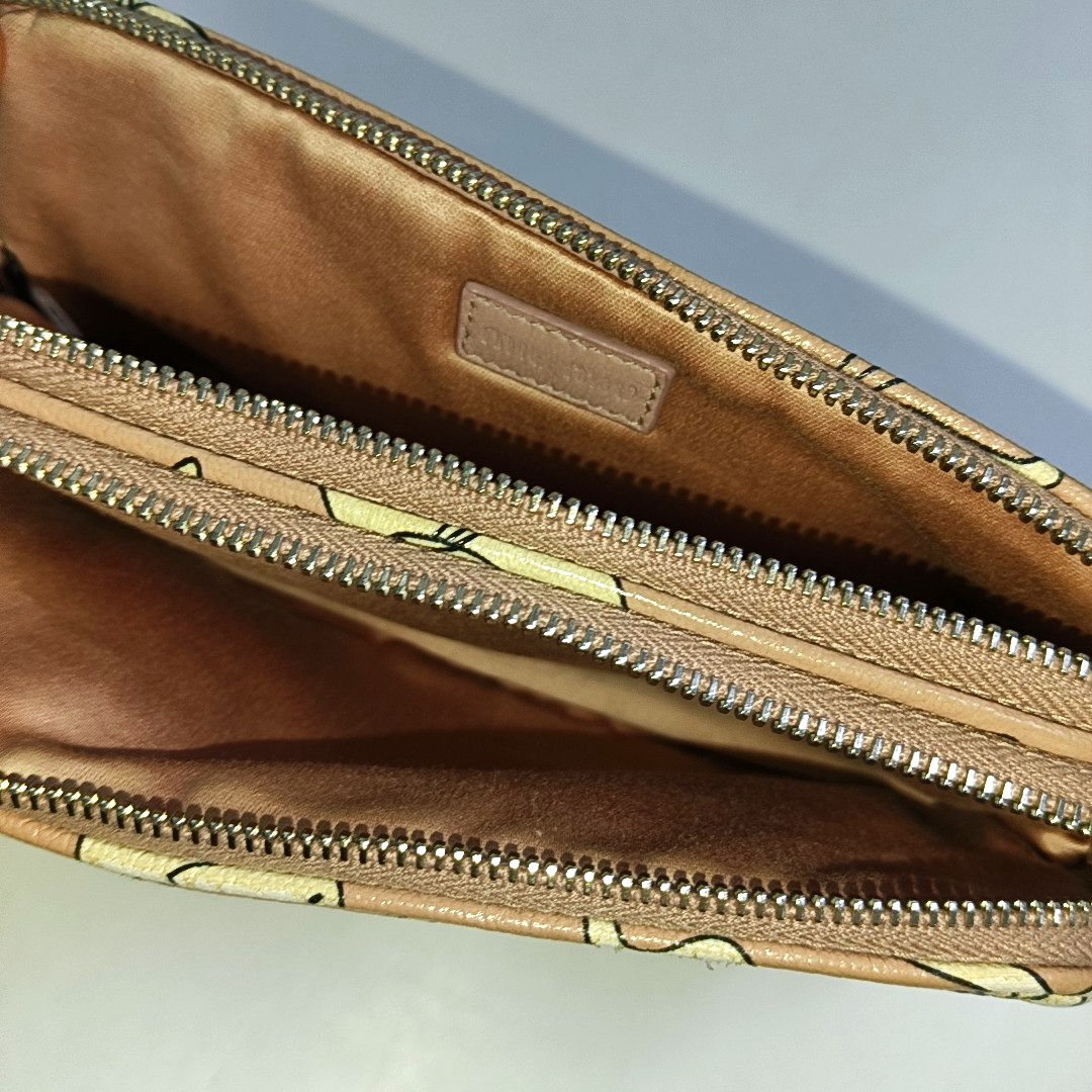 Miu Miu Brown cowhide printed crossbody bag Silver Hardware Removable shoulder strap-(SKU)-960070043