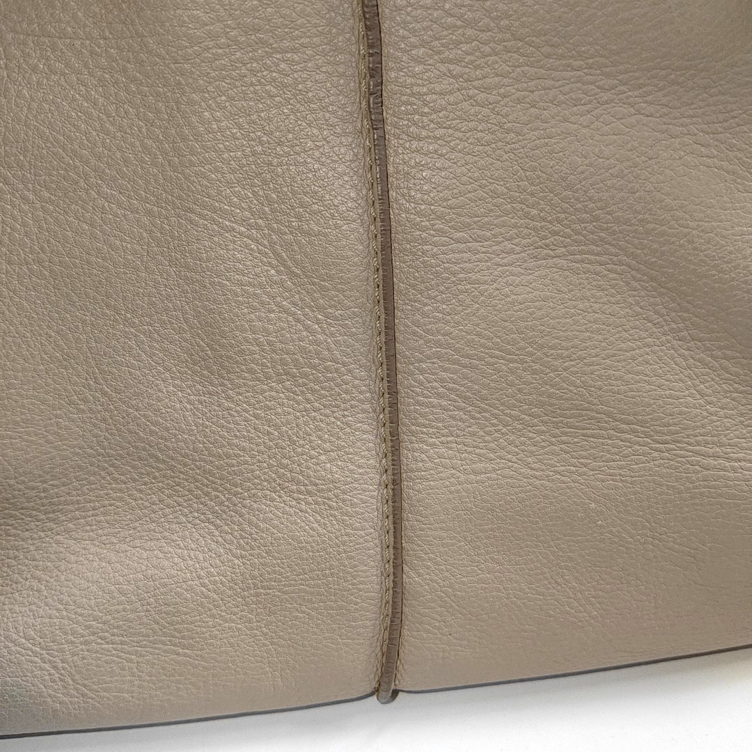 TOD'S Tote bag Nude Pink Leather Single Shoulder Bag Silver Hardware shoulder straps-(SKU)-934473034