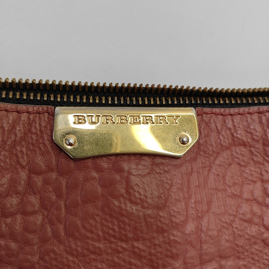 BURBERRY Pink Cowhide Embossed Crossbody Single Shoulder Bag Golden hardware Removable shoulder strap-(SKU)-939917581