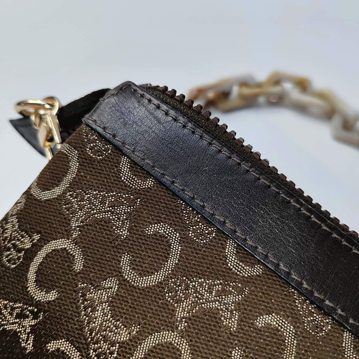CELINE Brown Canvas Jacquard Clutch Bag Brown Hardware-(SKU)-936934886