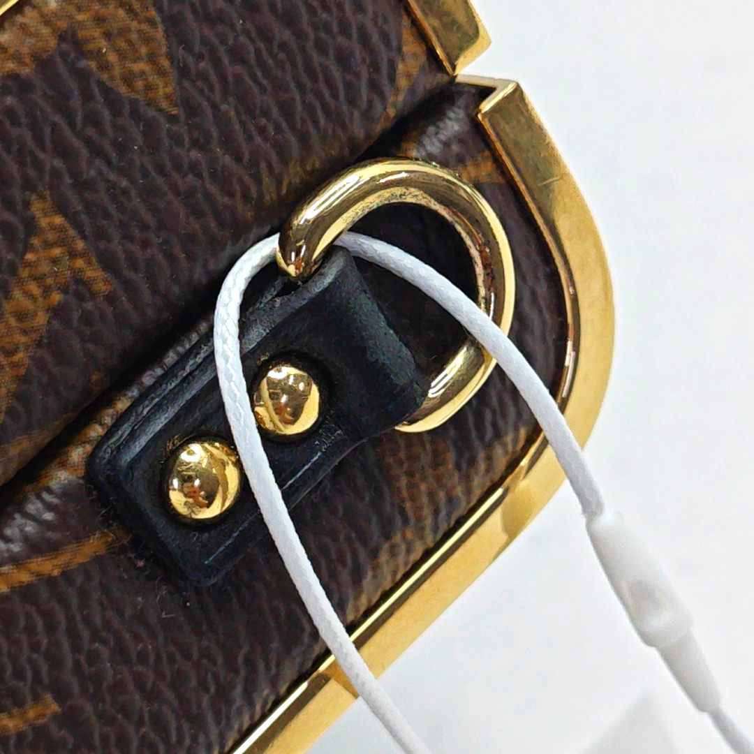 LOUIS VUITTON VANITY CASE Brown Coated Canvas Monogram Crossbody Shoulder Bag Tote Bag Gold Hardware 2 Removable Shoulder Straps-(SKU)-957302844