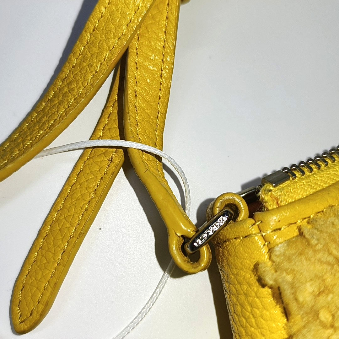 COACH Yellow Fabric Studs Crossbody Single Shoulder Bag Silver Hardware-(SKU)-14056089