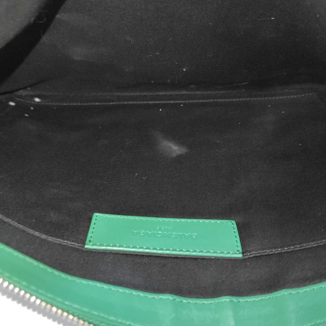 BALENCIAGA Clip Medium size Green Fabric Handbag-(SKU)-959304793