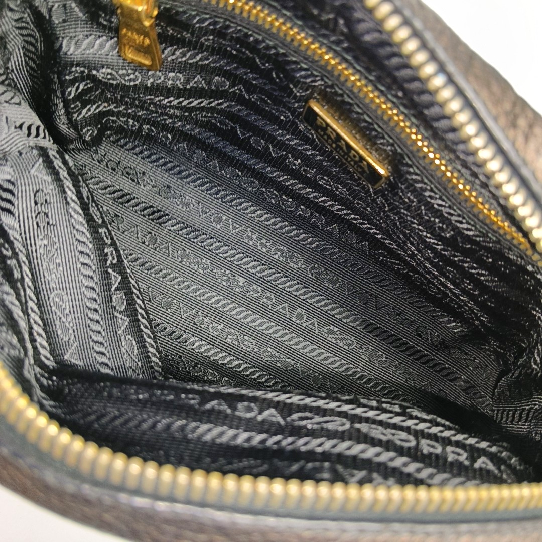 PRADA Camera Bag Black Leather Logo Handbag Single Shoulder Bag Crossbody Bag Golden hardware-(SKU)-953167834