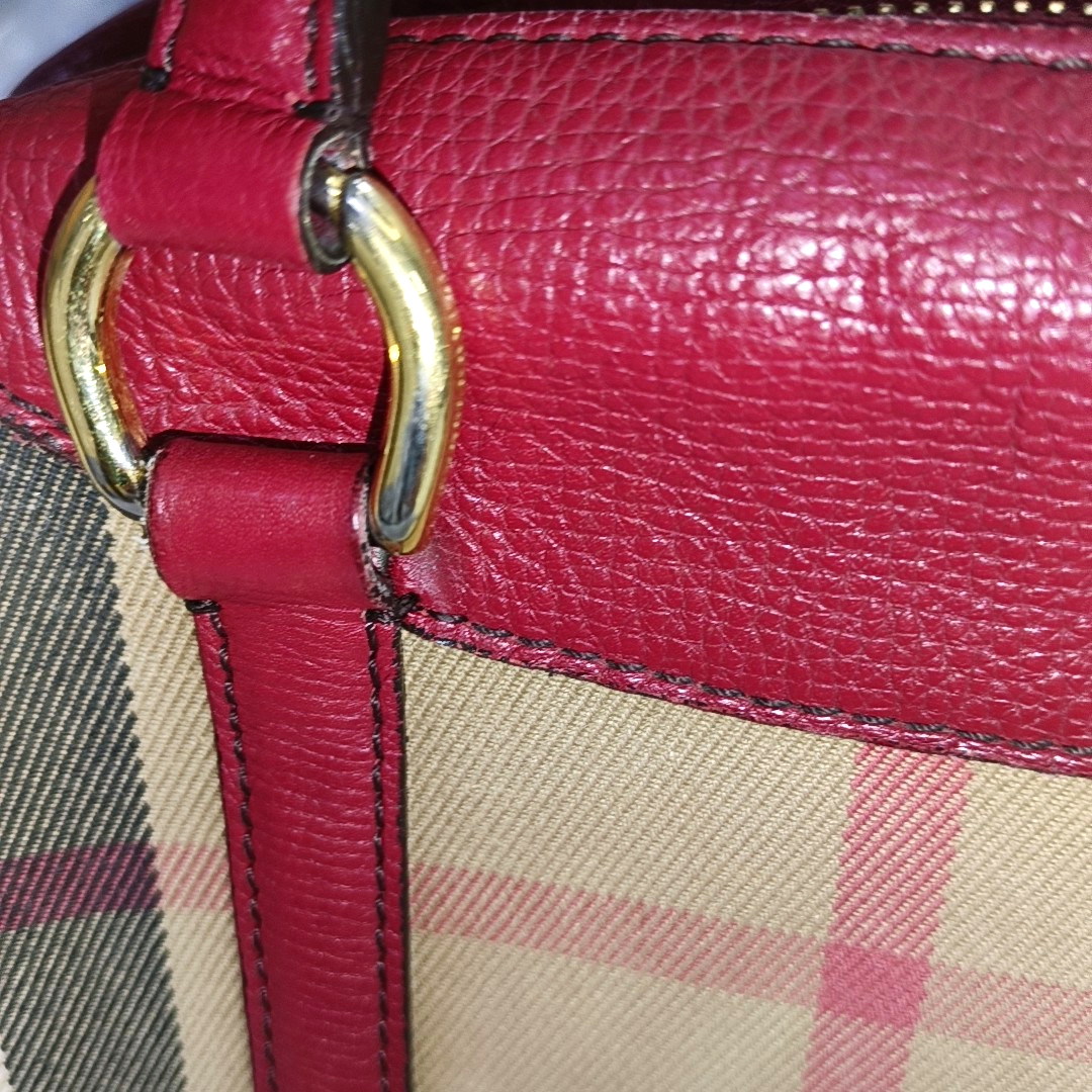 BURBERRY Alchester Brown Canvas Single Shoulder Bag Crossbody Bag Tote Bag Golden hardware Removable shoulder strap-(SKU)-929659819