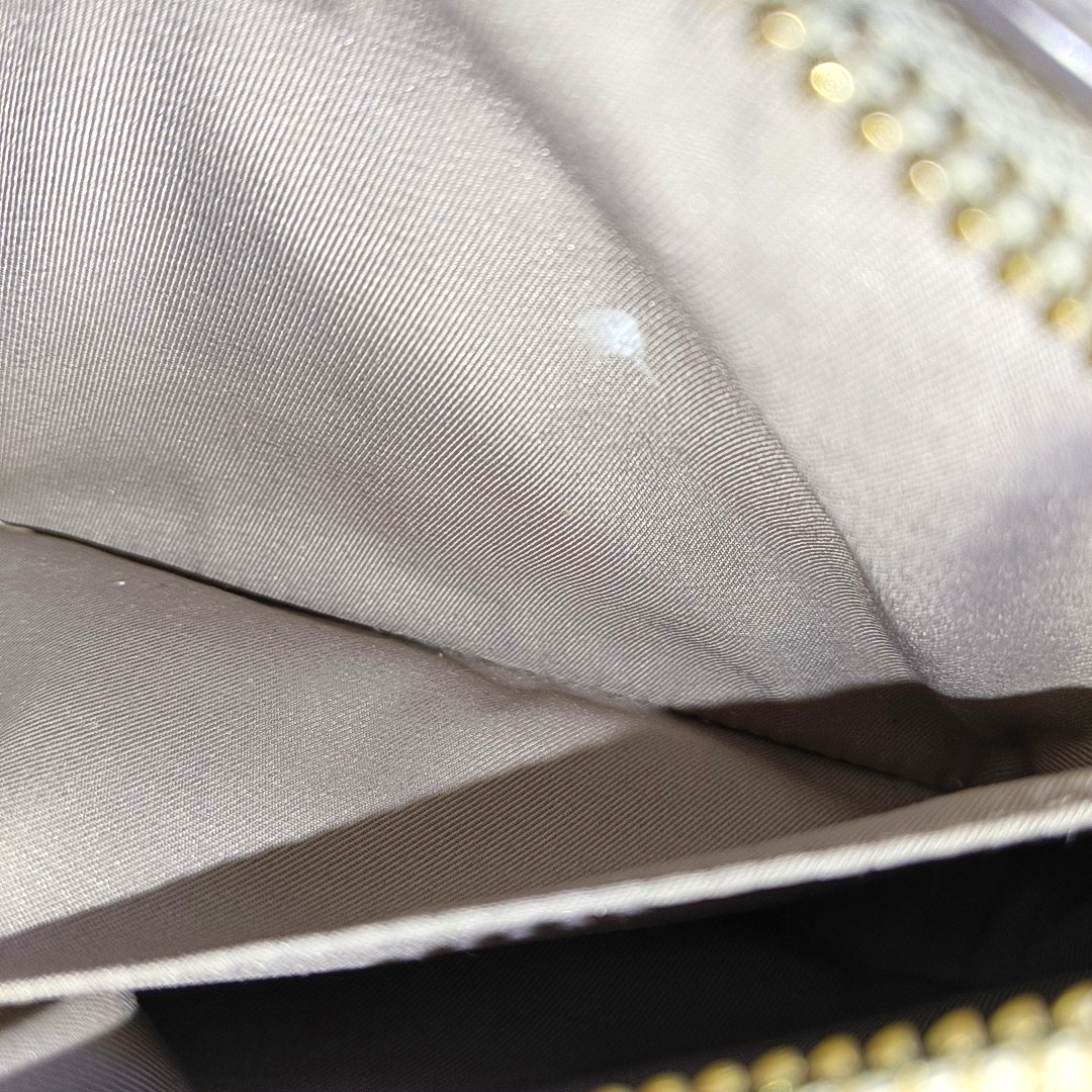 TORY BURCH Perry Grey Leather Embossed Crossbody Bag Single Shoulder Bag Golden hardware Removable shoulder strap-(SKU)-951355825