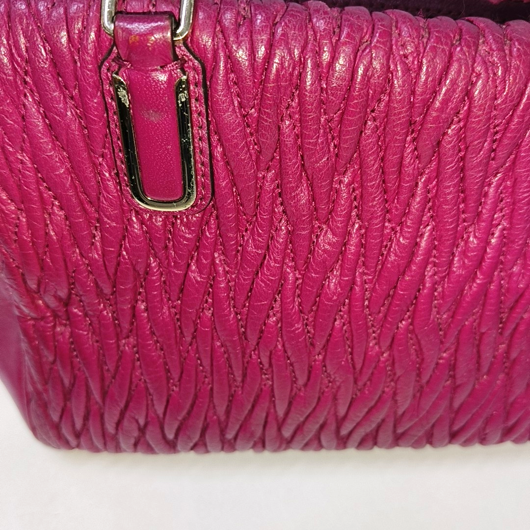 COACH MADISON Fuchsia Leather Single Shoulder Handbag Crossbody Golden hardware-(SKU)-941851369
