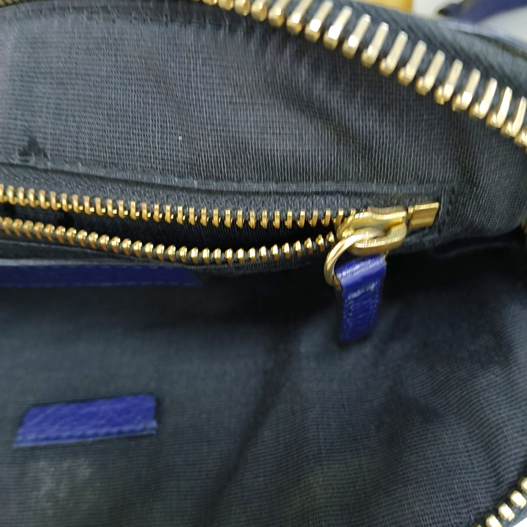 BURBERRY Harrogate Dark Blue Leather Crossbody Shoulder Bag Golden hardware Removable shoulder strap-(SKU)-942274360