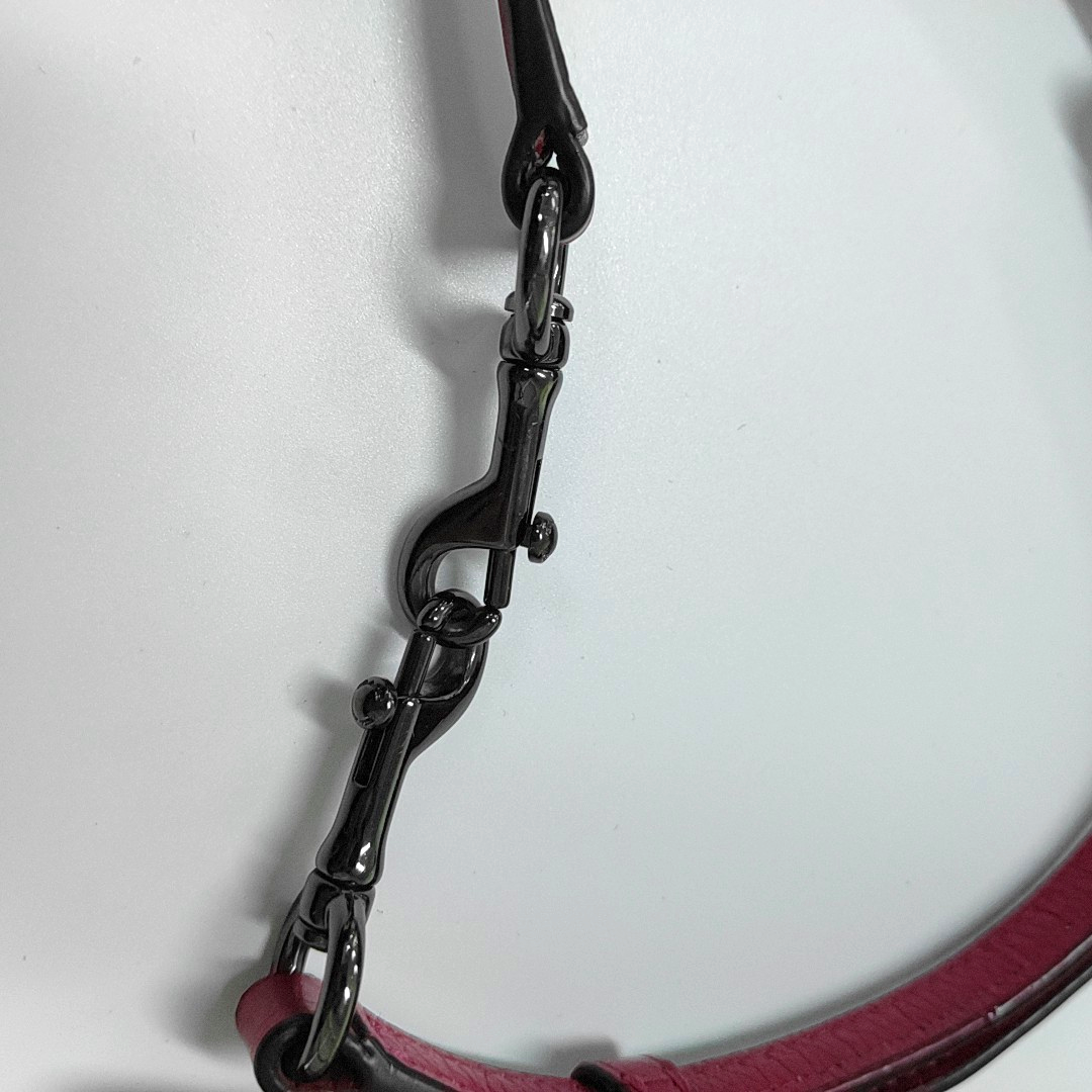 COACH MERCER Fuchsia Leather Studs Carriage Single Shoulder Bag Crossbody Handbag Black hardware Removable shoulder strap-(SKU)-934322406