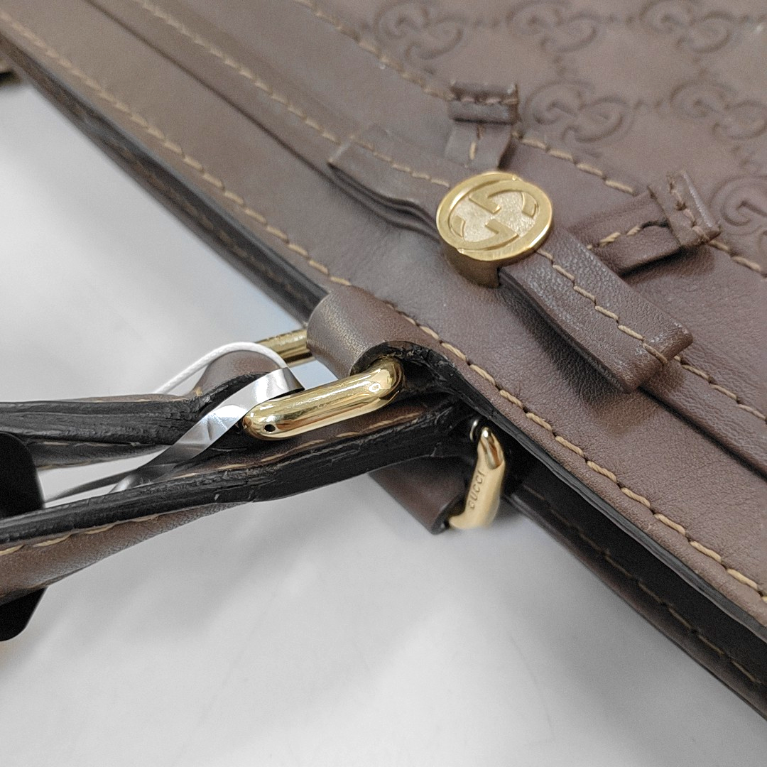 GUCCI Mayfair Purple leather old flower embossed handbag Golden hardware-(SKU)-953543271
