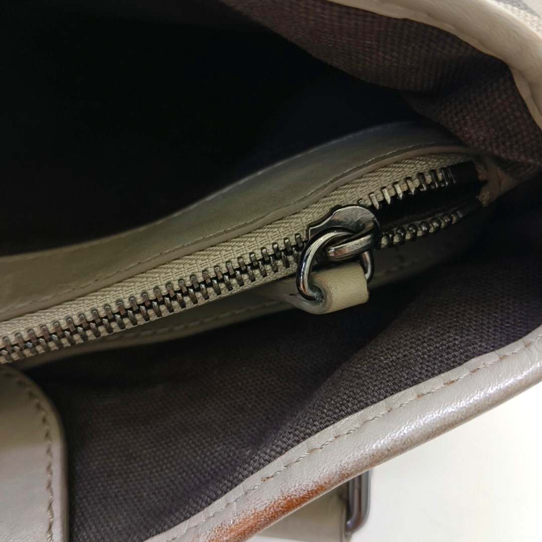 BURBERRY Northfield Small size Grey Coated Canvas Military Horse Pattern Shoulder Bag Ruthenium color hardware Removable shoulder strap-(SKU)-949857384
