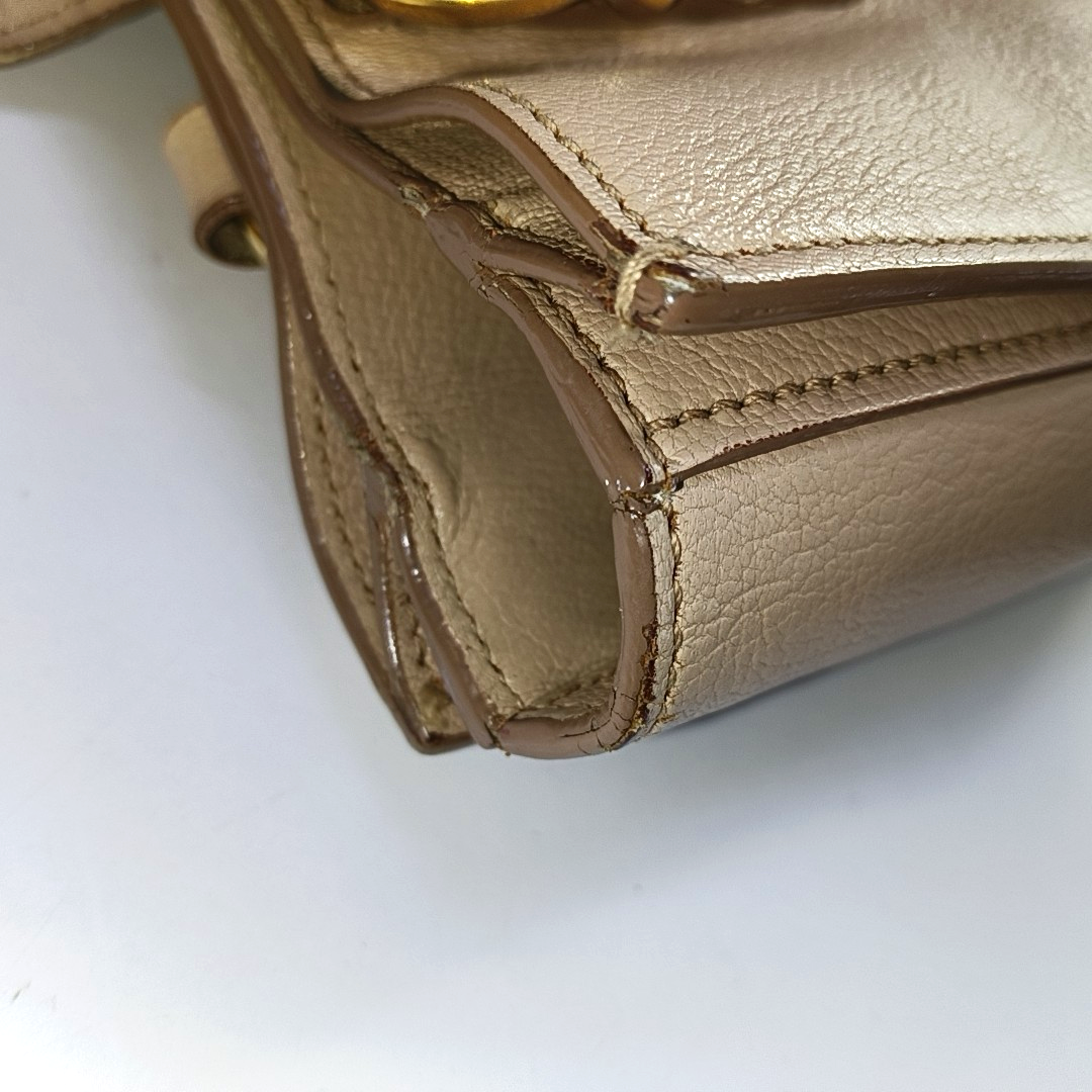 Miu Miu Tote bag Nude Pink Leather Single Shoulder Bag Tote Bag Golden hardware Removable shoulder strap-(SKU)-951760911