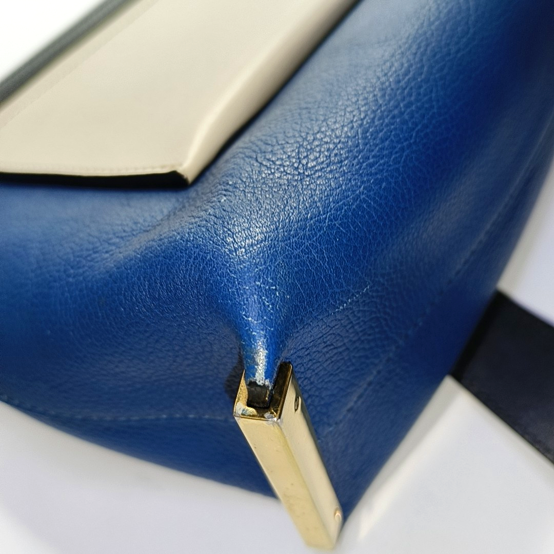 Chloé Clare Blue Cow Leather Crossbody Shoulder Bag with Shoulder Strap Golden hardware Removable shoulder strap-(SKU)-956245121