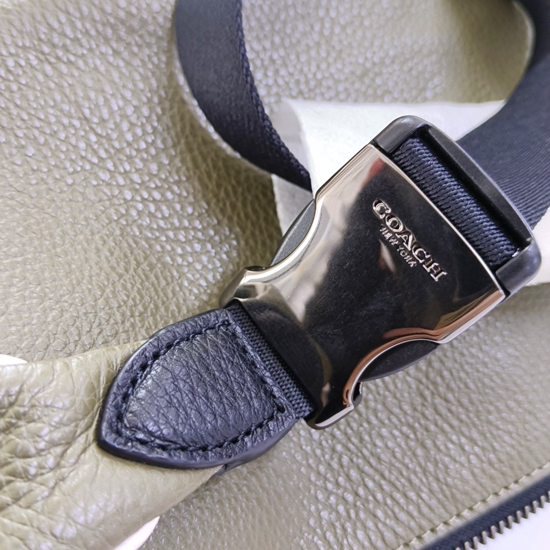 COACH Green Leather Fanny Pack Black hardware-(SKU)-951332811