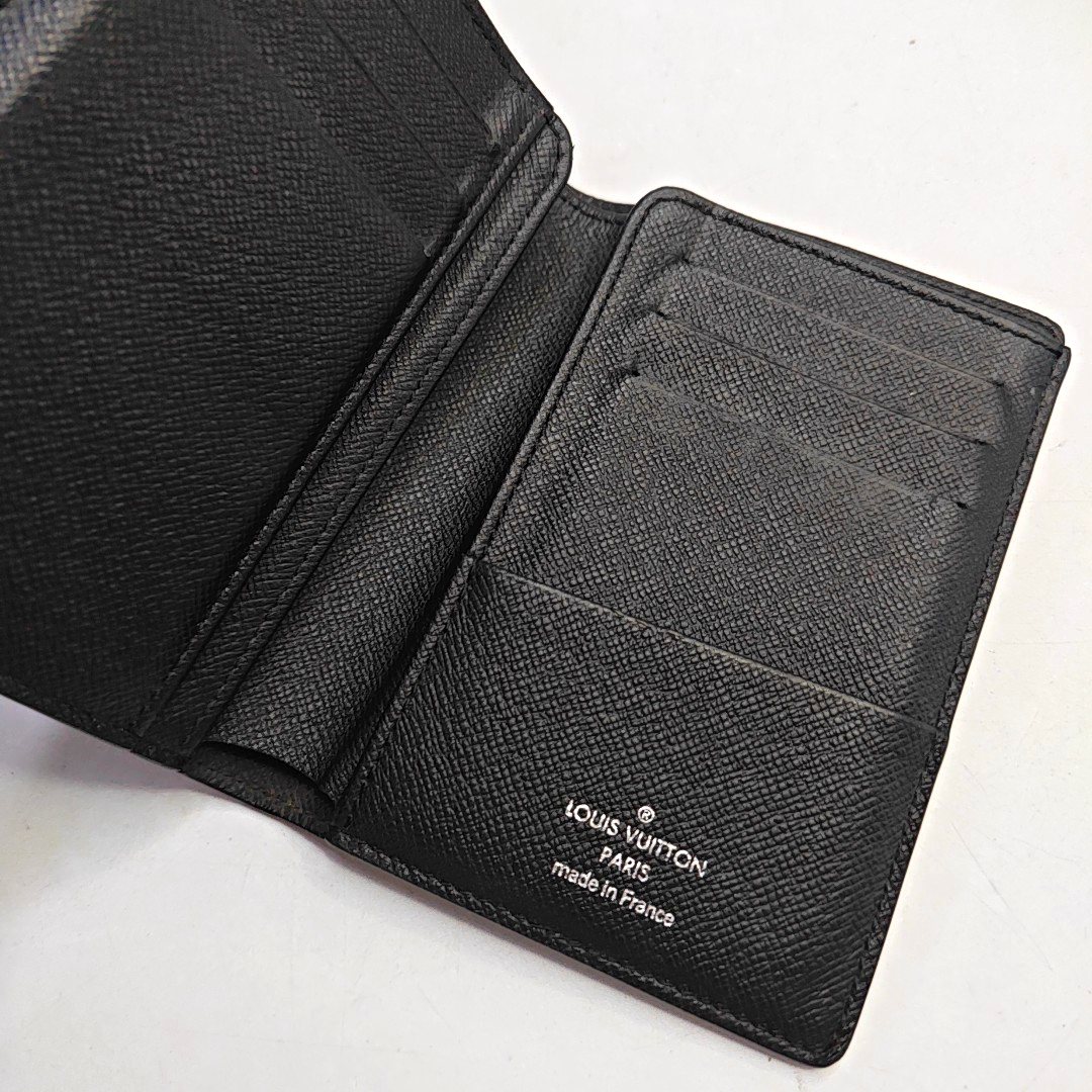 LOUIS VUITTON SMART Gray Coated Canvas Chessboard Plaid Wallet-(SKU)-957908054