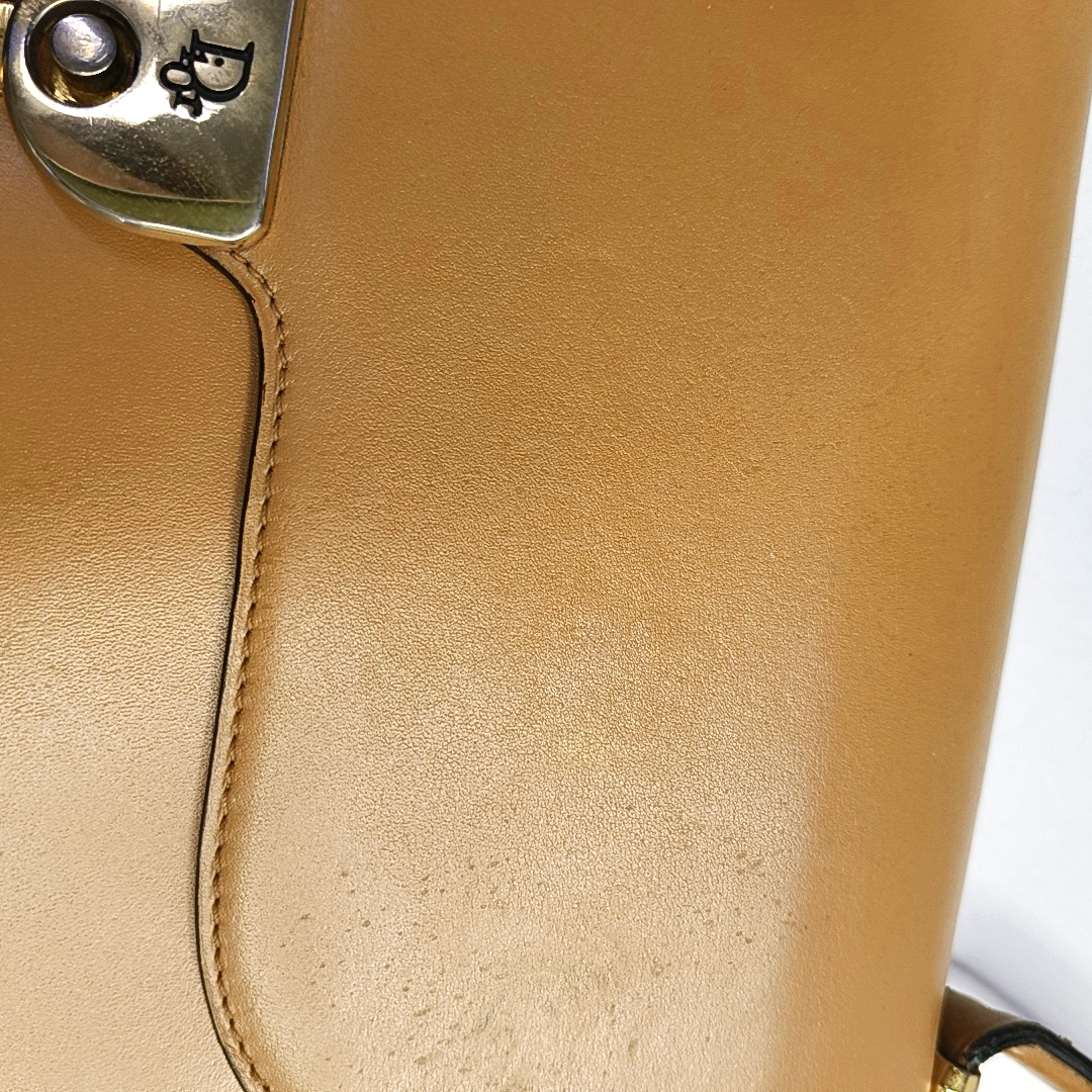 DIOR Brown Cowhide Single Shoulder Bag Tote Golden hardware-(SKU)-957129758