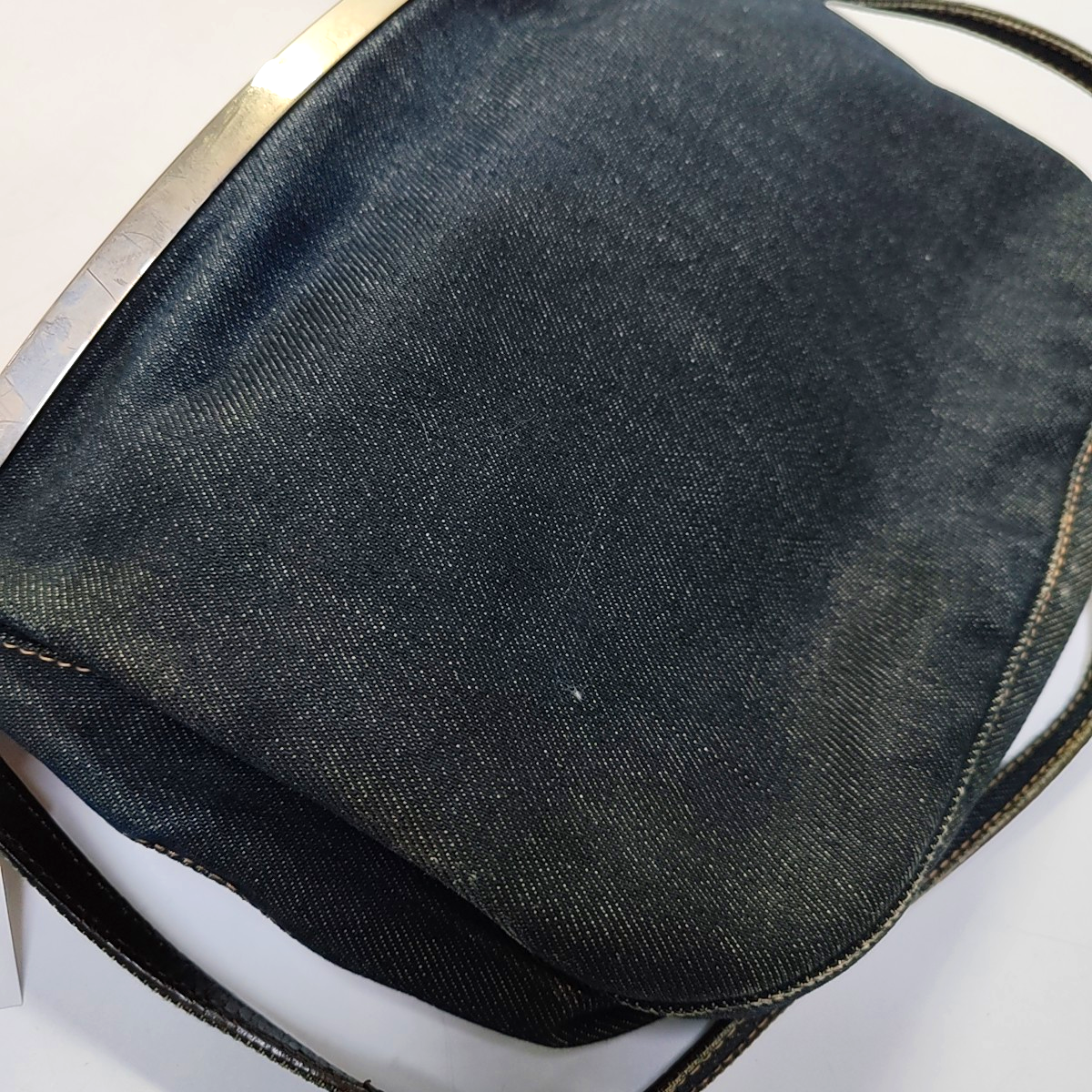 FENDI Dark blue denim single shoulder bag crossbody Silver Hardware-(SKU)-944960324