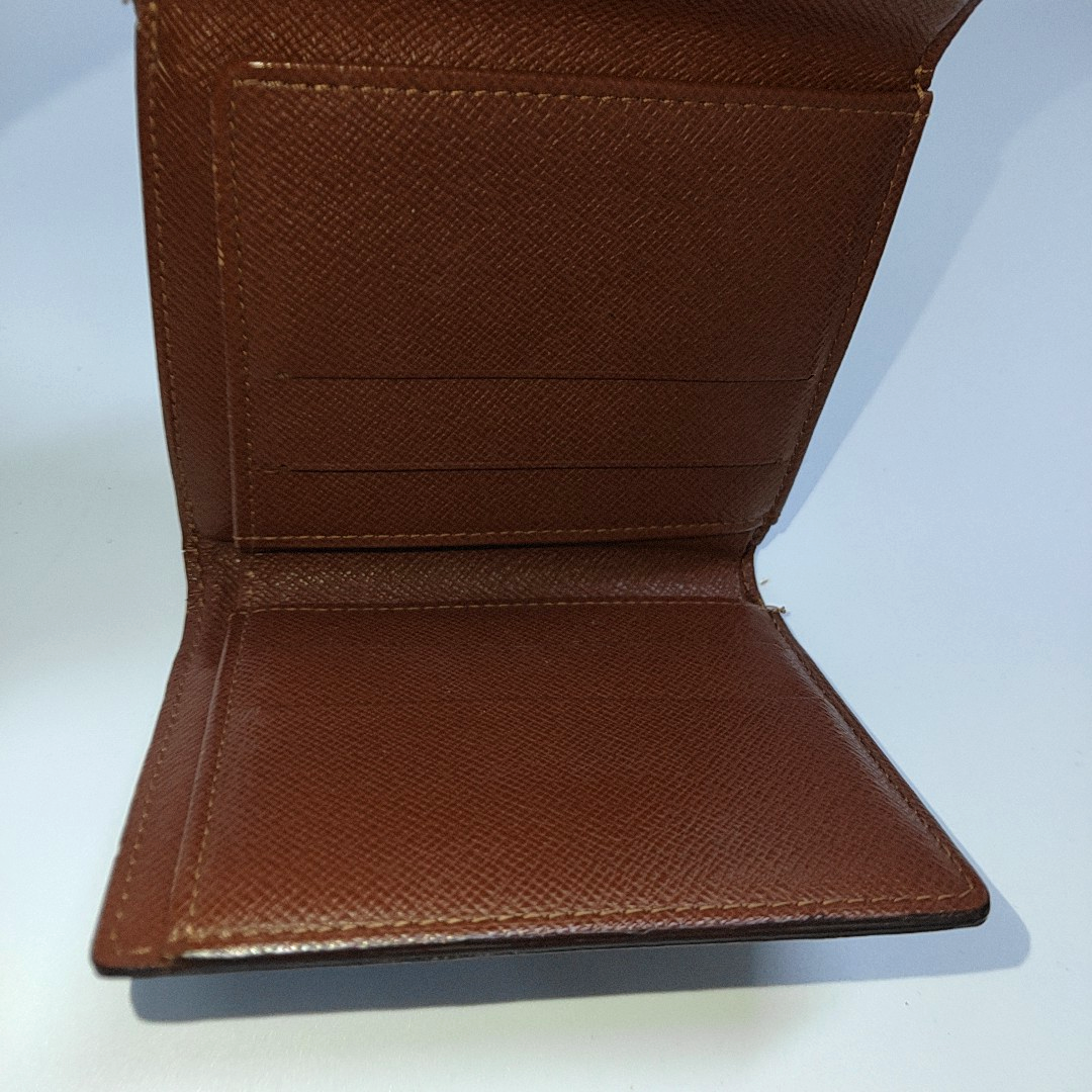 LOUIS VUITTON ELISE Brown coated canvas vintage wallet Golden hardware Vintage model-(SKU)-953704307