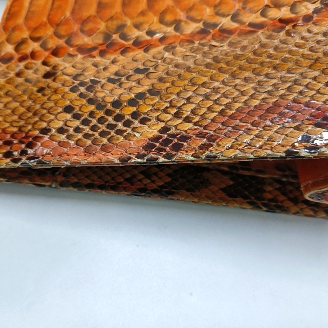 FENDI Tote bag Brown Snake Skin Handbag Golden hardware-(SKU)-947455367