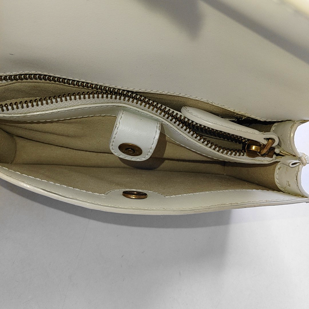 PINKO mini White Cowhide Studs Crossbody Bag Shoulder Bag Golden hardware-(SKU)-944690837