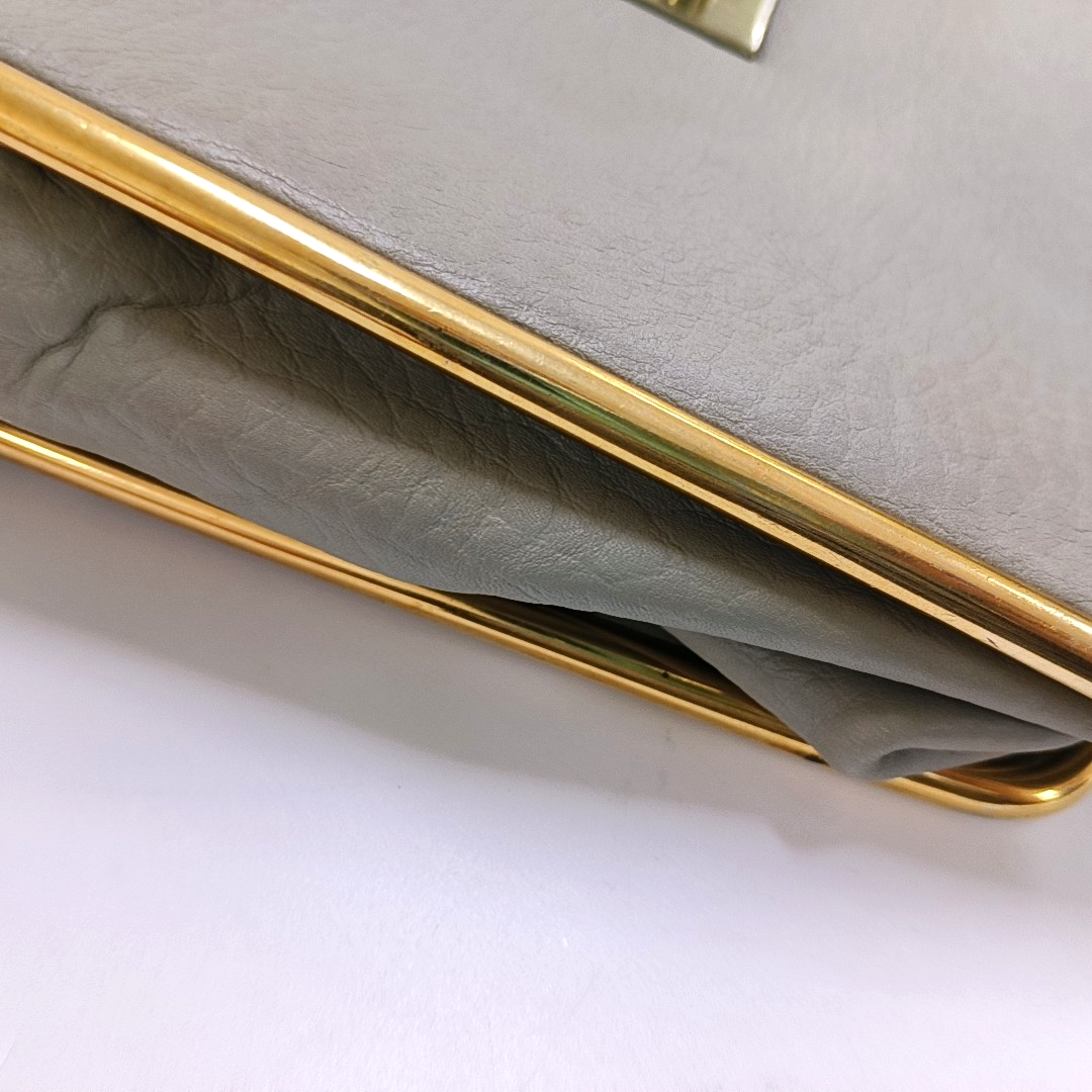Chloé Sally Medium size Grey Leather Single Shoulder Bag Golden hardware-(SKU)-958155773