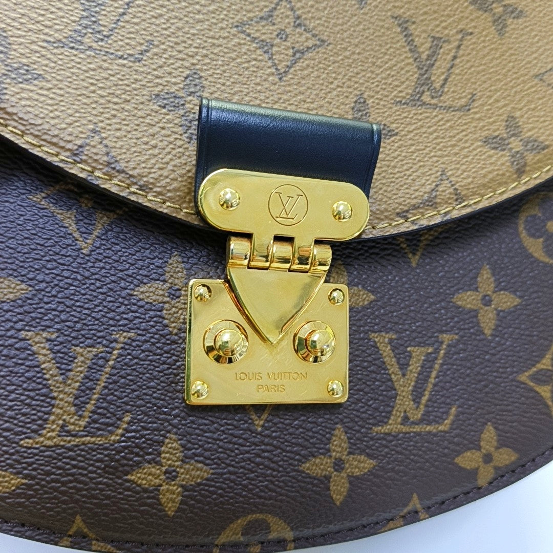 LOUIS VUITTON EDEN Brown Coated Canvas Monogram Shoulder Bag Tote Bag Crossbody Bag Golden Hardware Removable Strap Complete Accessories-(SKU)-965955007