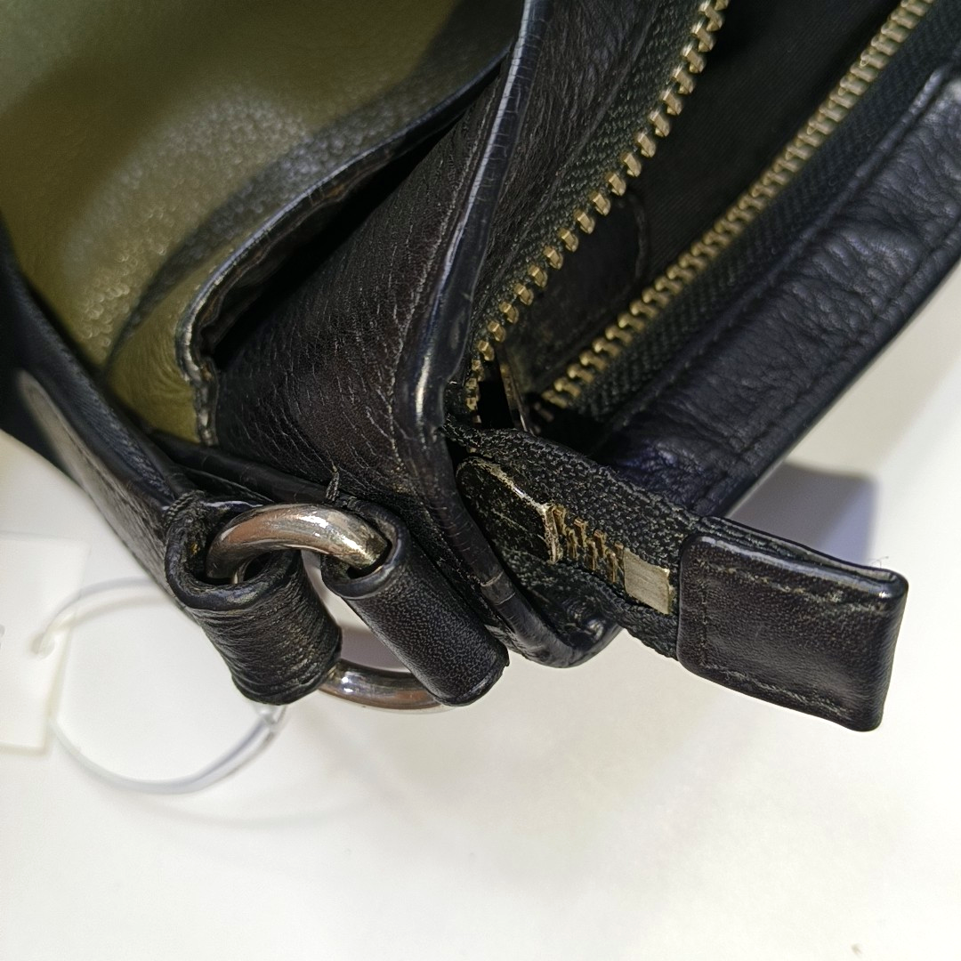 COACH Green Leather Crossbody Single Shoulder Bag Silver Hardware-(SKU)-951540005