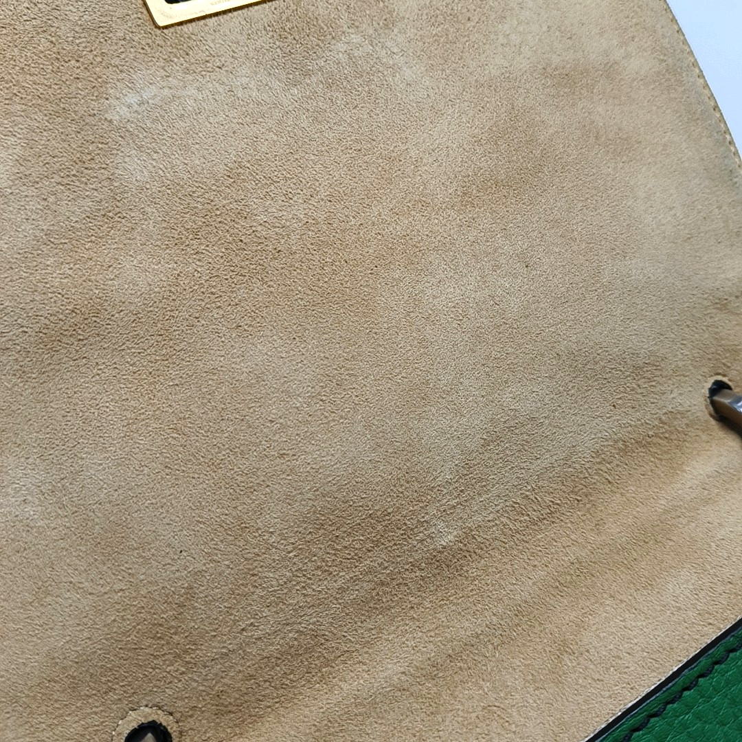 FENDI Black Calfskin Crossbody Bag Golden Silver Hardware Removable shoulder strap-(SKU)-947588628